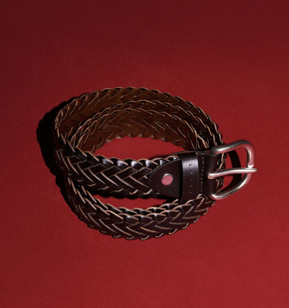 Woven belt - men's belts - Dark Brown | Sisley image number 1
